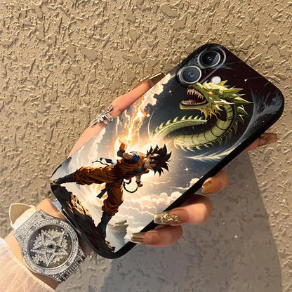 Dragon Ball Anime Vegeta Case for iPhone 17Air 15 16 14 Plus XR 7 8 13 12 11 17 Pro Max XS Max Black Soft Phone Cover
