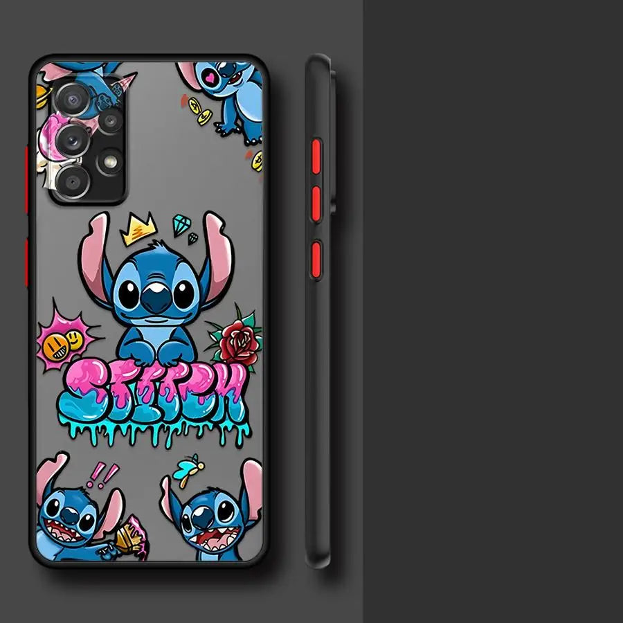 Cartoon Stitch Case for Samsung Galaxy A17 A52 A35 A73 A33 A14 A23 A56 A55 A54 A52S A72 A53 A34 A36 A16 A15 Phone Cover