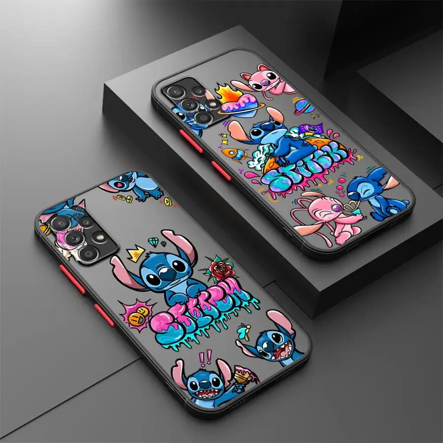 Cartoon Stitch Case for Samsung Galaxy A17 A52 A35 A73 A33 A14 A23 A56 A55 A54 A52S A72 A53 A34 A36 A16 A15 Phone Cover