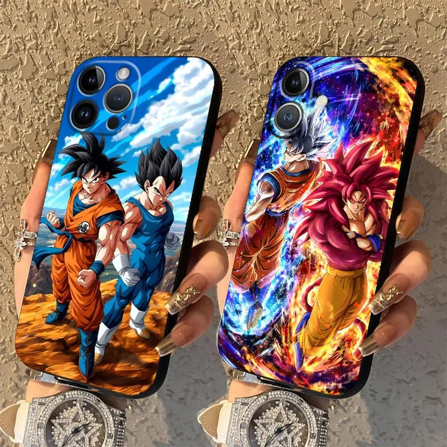 Dragon Ball Anime Vegeta Case for iPhone 17Air 15 16 14 Plus XR 7 8 13 12 11 17 Pro Max XS Max Black Soft Phone Cover