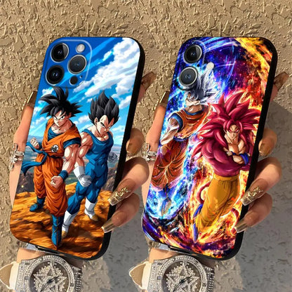 Dragon Ball Anime Vegeta Case for iPhone 17Air 15 16 14 Plus XR 7 8 13 12 11 17 Pro Max XS Max Black Soft Phone Cover