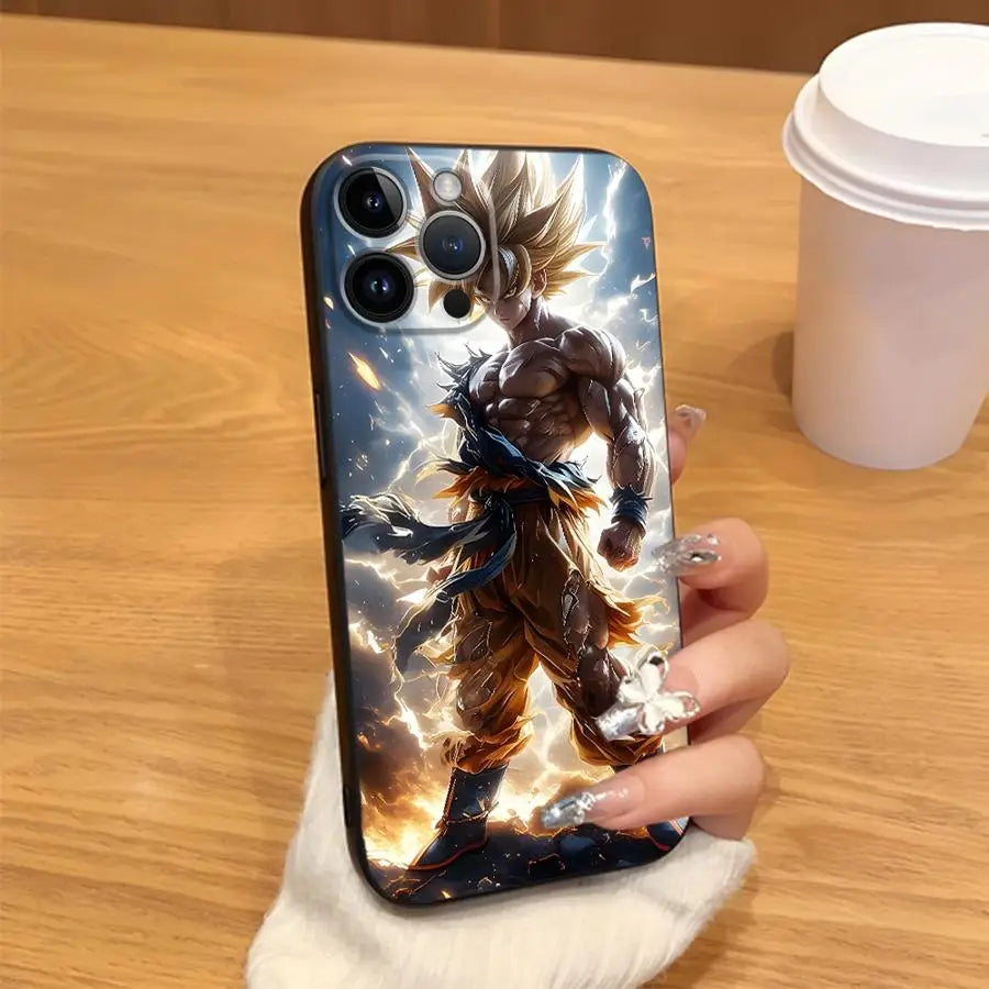 Dragon Ball Anime Vegeta Case for iPhone 17Air 15 16 14 Plus XR 7 8 13 12 11 17 Pro Max XS Max Black Soft Phone Cover