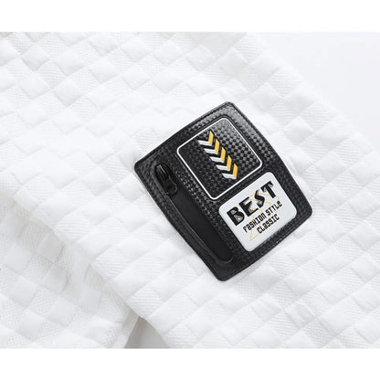 Men's Quarter Zip Sweatshirts Casual Fall Mock Neck White Loose Pullover Long Sleeve Solid Graphic Zip Up Sweatshirt