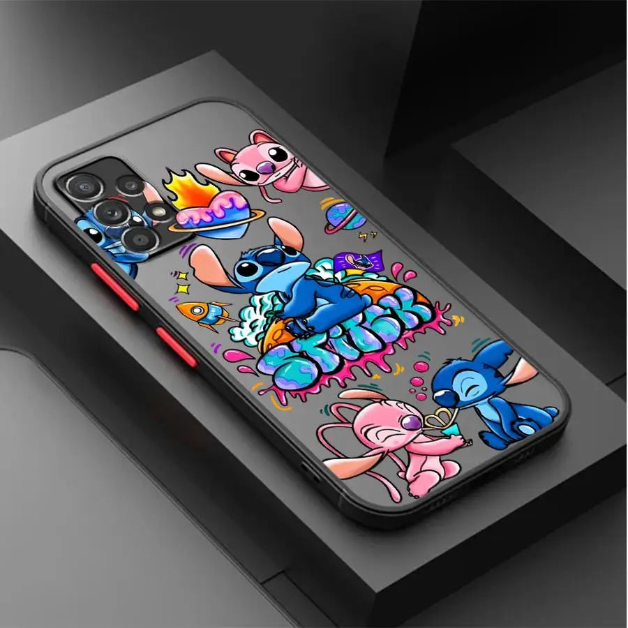 Cartoon Stitch Case for Samsung Galaxy A17 A52 A35 A73 A33 A14 A23 A56 A55 A54 A52S A72 A53 A34 A36 A16 A15 Phone Cover